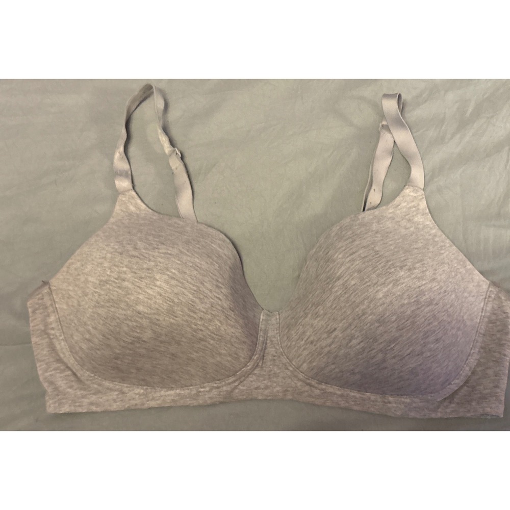 Bali Full Figure Gray Heather Lightly Lined T-Shirt Bra Underwire 42D‎
